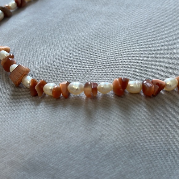 Bracelet and necklace, fresh water peals and stones - Picture 4 of 4